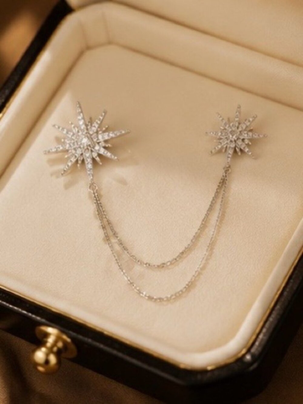 Celestial Crystal Starburst Brooch
